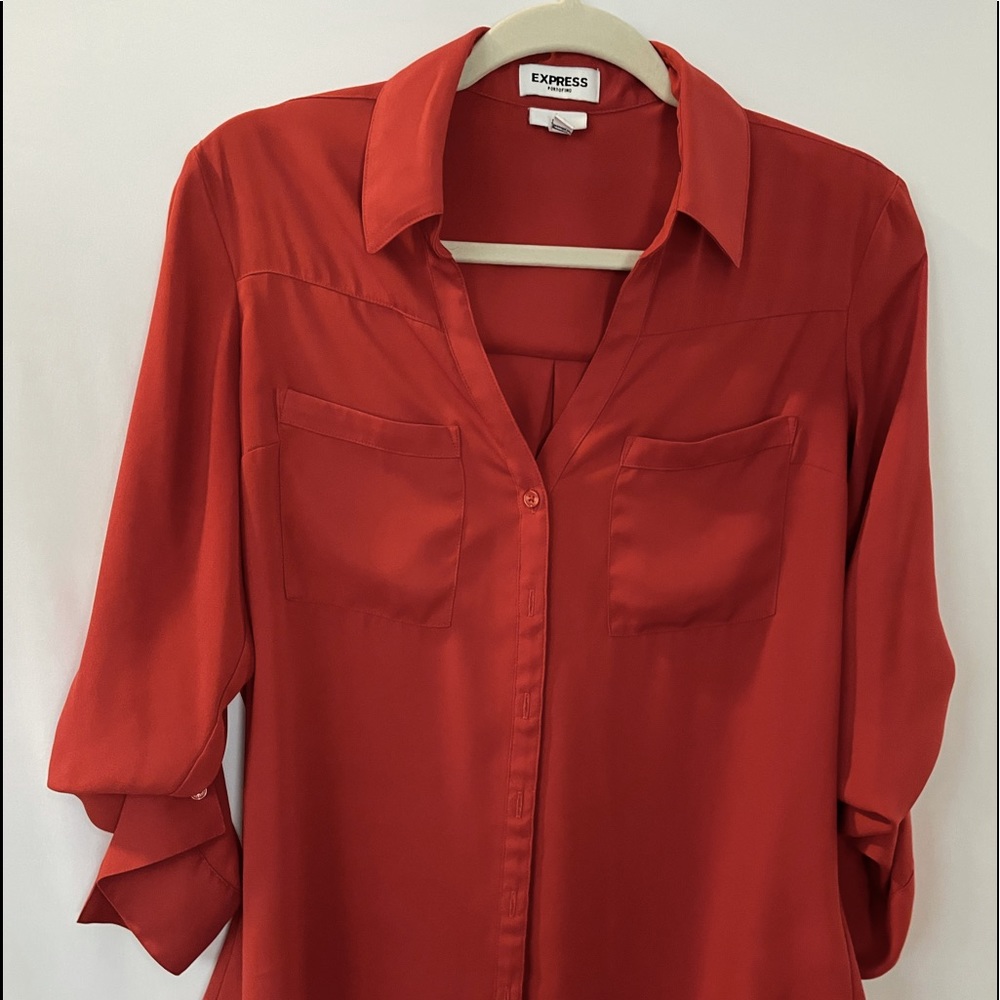 Express Slim Fit Portofino Blouse